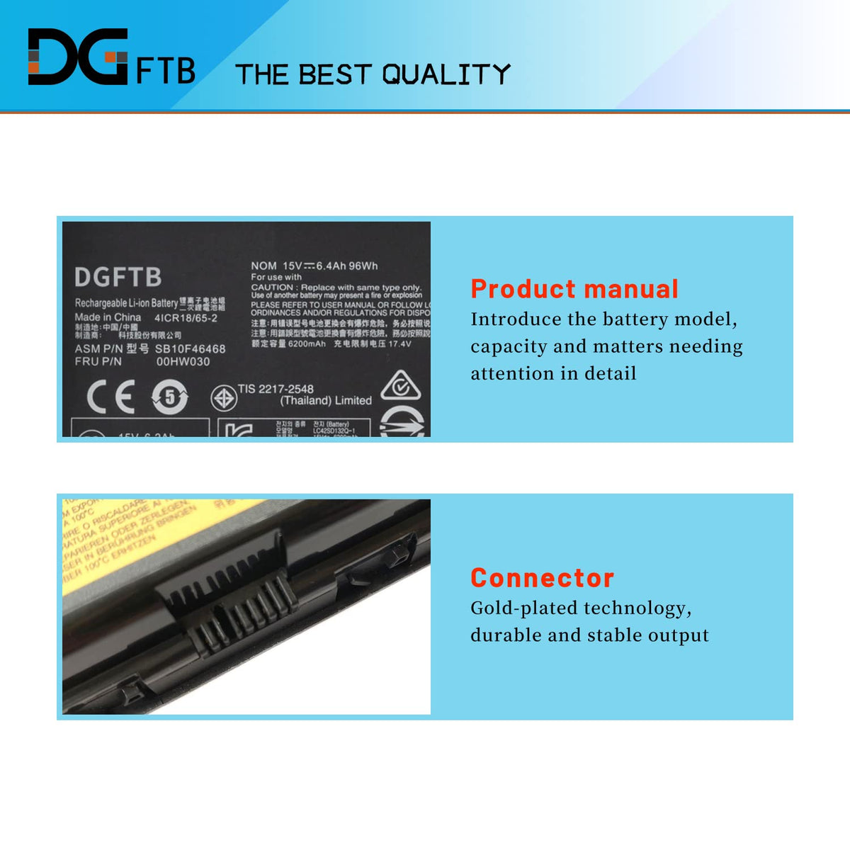 78++ 78+ 00HW030 SB10F46468 Battery for Lenovo ThinkPad P70 20ER 20ES 96Wh