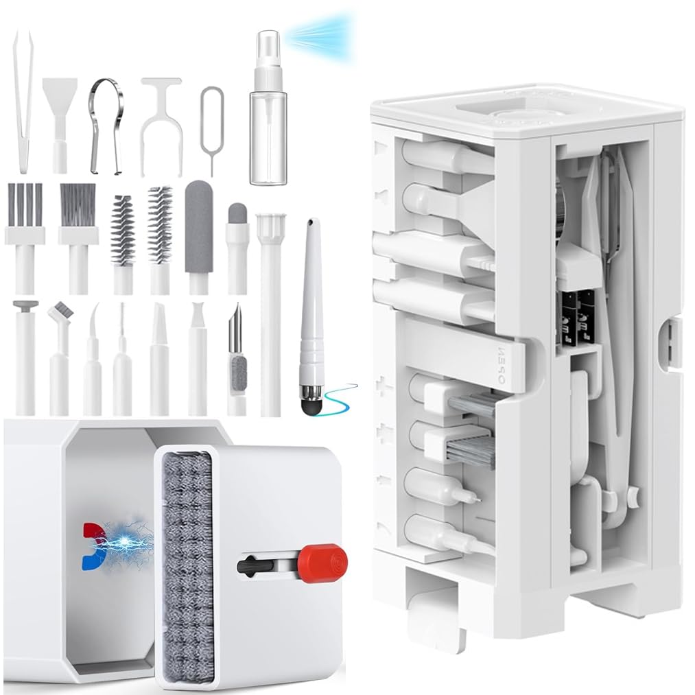 32-in-1 Multifunctional Cleaning Kit - Phone, Computer & Headphone Cleaner for All Electronics Ideal for iPhone, MacBook & Gaming PC