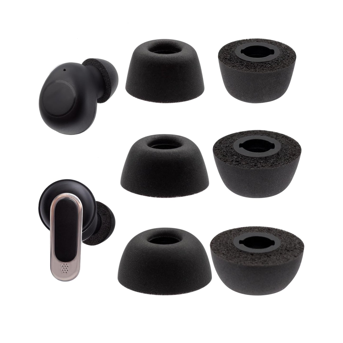 Replacement Ear Tips for JBL Vibe Buds/Tour Pro 2 / Tour Pro 3 Earbuds, Memory Foam Tips Compatible with JBL Live Pro 2 / Live Free 2 Earbuds, 3 Pairs