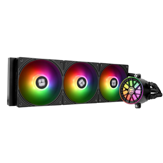 Thermalright Aqua Elite 360 V6 ARGB Black CPU Liquid Cooler, 360 Cooling Row Size,3x120mm Water Radiator,AMD: AM4/AM5,Intel