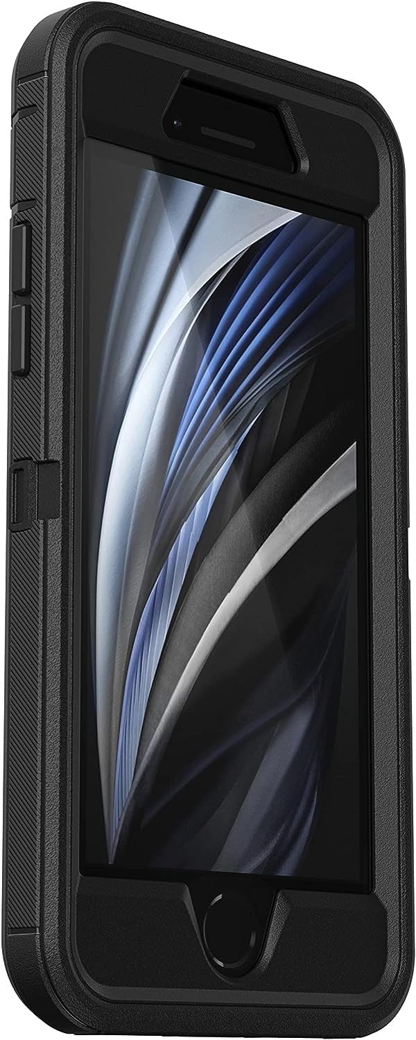 OtterBox iPhone SE 3rd & 2nd Gen, iPhone 8 & iPhone 7 (not Compatible with Plus Sized Models) Defender Series Case - Black, Rugged & Durable,
