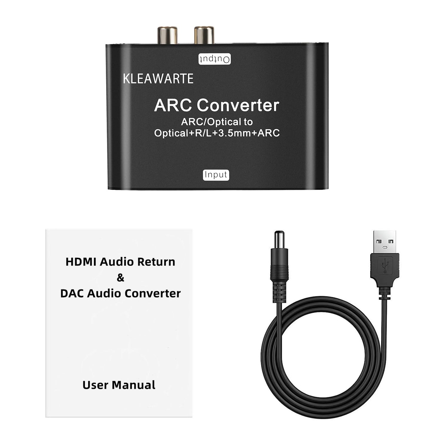 HDMI ARC Audio Extractor Optical/SPDIF HDMI ARC to Optical/SPDIF ARC L/R 3.5mm Jack Stereo DAC Converter Digital to Analog Adapter