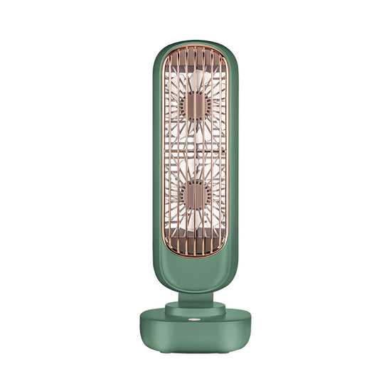 YWangQiang Double Leaf Tower Fan Mini Small Fan Desktop Small Fan Vertical Portable Charging USB Electric Fan for Office Living Room Fans (Color :)