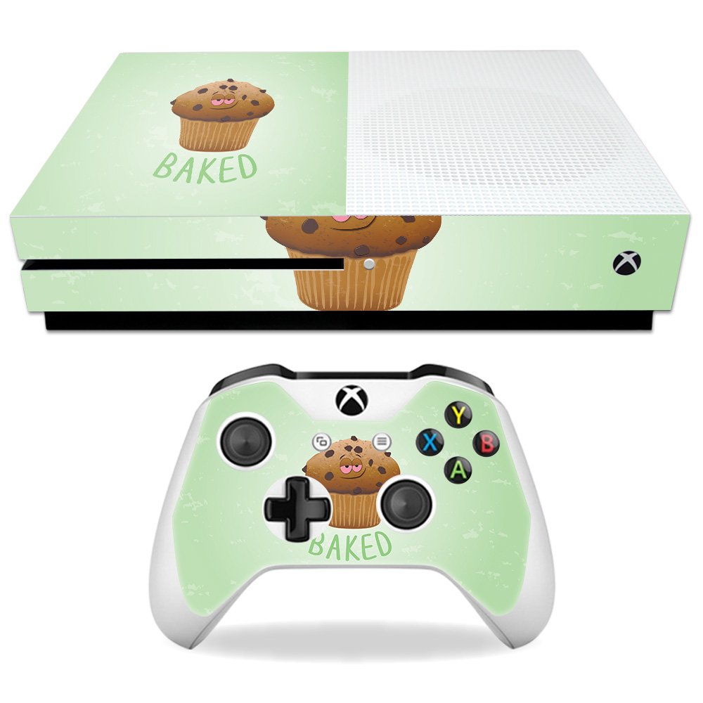 MightySkins Skin Compatible with Microsoft Xbox One S - Baked | Protective, Durable, and Unique Vinyl Decal wrap Cover | Easy to Apply, Remove,