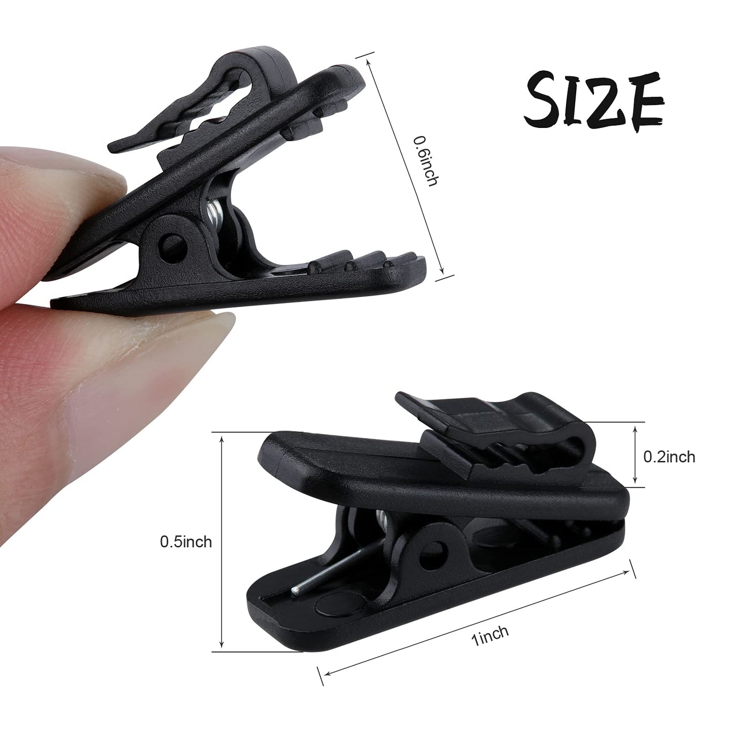MUZHI Headphone Clip,Small Cable Clothing Clips,Earbud Clip to Keep Earphone/Microphone Cord in Place for 1.5mm Wire Diameter Round Wire Earphone 1…