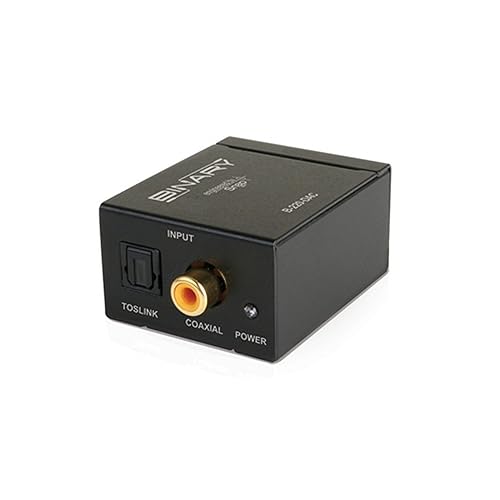 Binary Digital to Analog Converter, Co-ax and Toslink to Stereo RCA