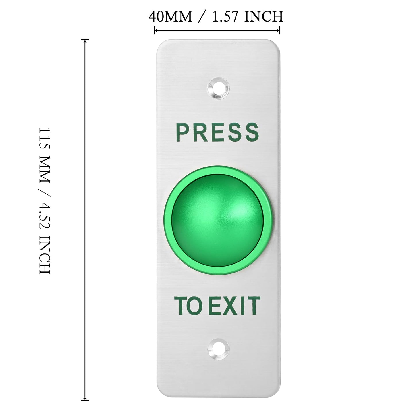 Push to Exit Button?IP68 Waterproof 304 Stainless Steel Panel Round Request to Exit Button for Door Access Control With NO/COM Output