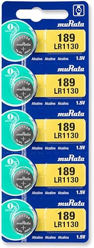 Murata LR1130 Battery AG10 389A 1.55V Alkaline Button Cell (5 Batteries)