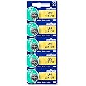 Murata LR1130 Battery AG10 389A 1.55V Alkaline Button Cell (5 Batteries)