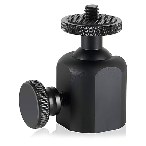 Adjustable Trail Camera Mount Mini Ball Head Adapter - Universal Compatible with Hunting Game Cameras, for Outdoor Security & Wildlife Monitoring