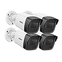 ANNKE 3K PoE Bullet Security Cameras, 4pack Surveillance IP Cameras with Mic, 2.8mm Lens, Human&Vehicle Detection, IP67 Weatherproof, Color Night