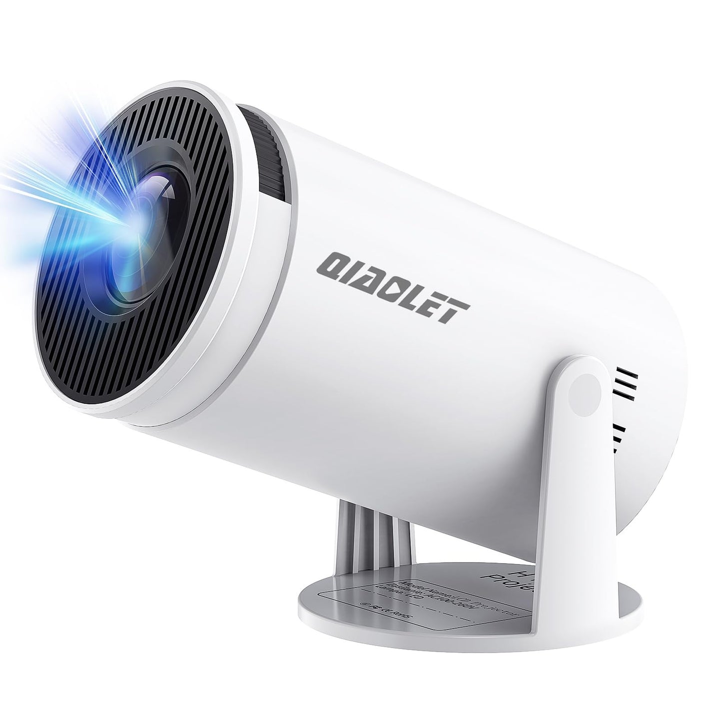 Mini Projector with Latest Android 13 - Portable Projector with WiFi 6 Bluetooth 5.2: Built-in Apps, 4K/1080P Support, Auto Keystone, 180° Rotatable