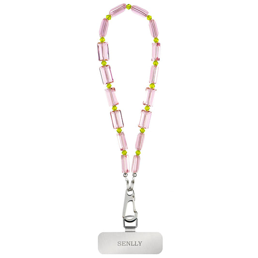 SENLLY Wristlet Phone Lanyard Charm, Selected K9 Crystal Wrist Strap, Use Stainless Steel Hardware, Jewel Gift for Women