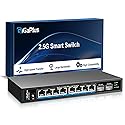 10 Port 2.5Gb Unmanaged Ethernet Switch with 8* 2.5G Base-T Ports, 2* 10G SFP+ Ports. GiGaPlus 2.5Gbps Network Switch for 2.5Gbps NAS/PC, WiFi6