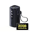 Baseus 4G LTE Mobile Hotspot & 20000mAh 67W Power Bank 2-in-1, Portable WiFi for Travel in 150+ Countries, No SIM Card, No Contract, 10 Devices