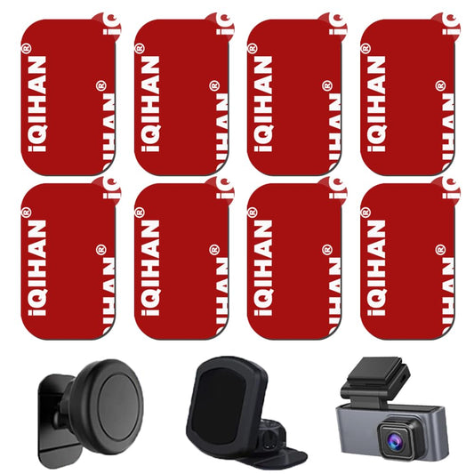Adhesive Sticky Pads Replacement Mounting Tape, 8pcs Double-Sided Sticky Pads for Dashboard Magnetic Car Phone Holder Mount, Heavy Duty Sticker
