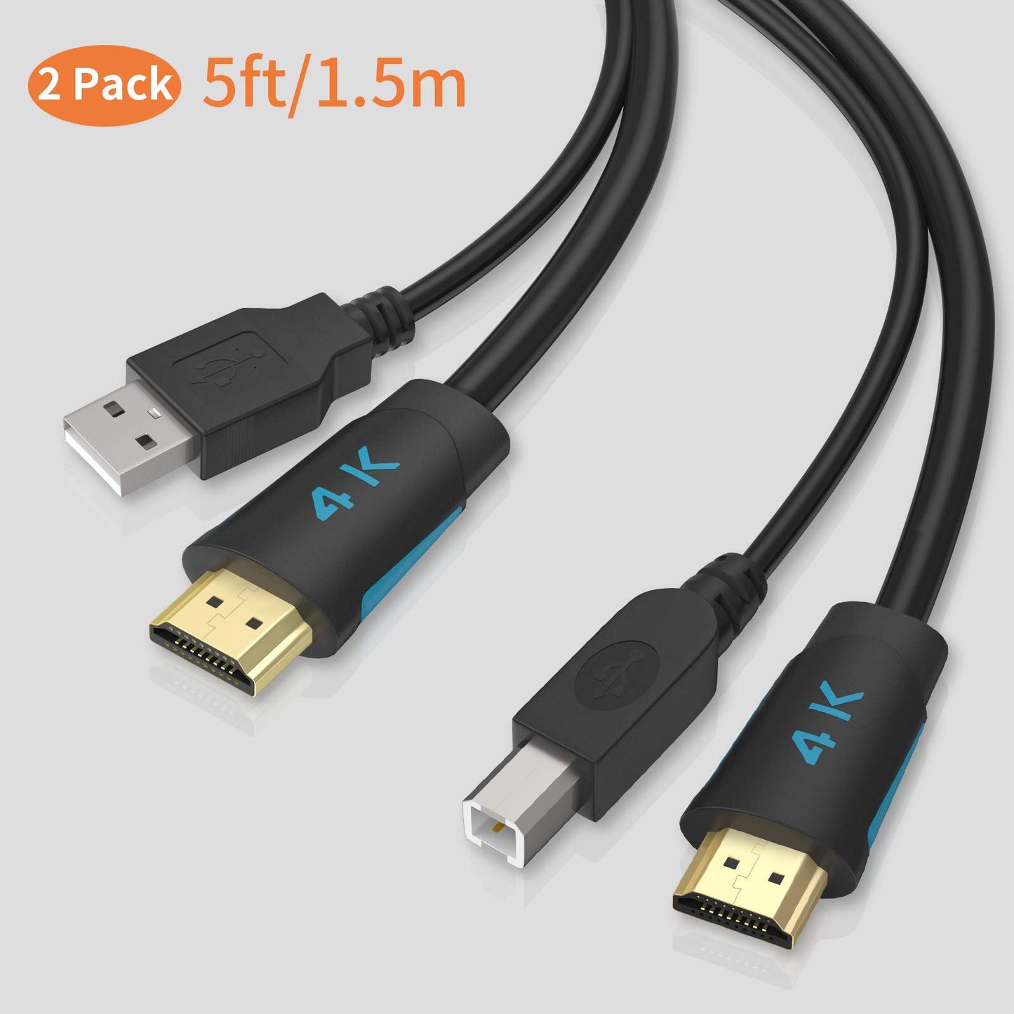 TESmart KVM Switch 2 Monitors 2 Computers 4K@60Hz
