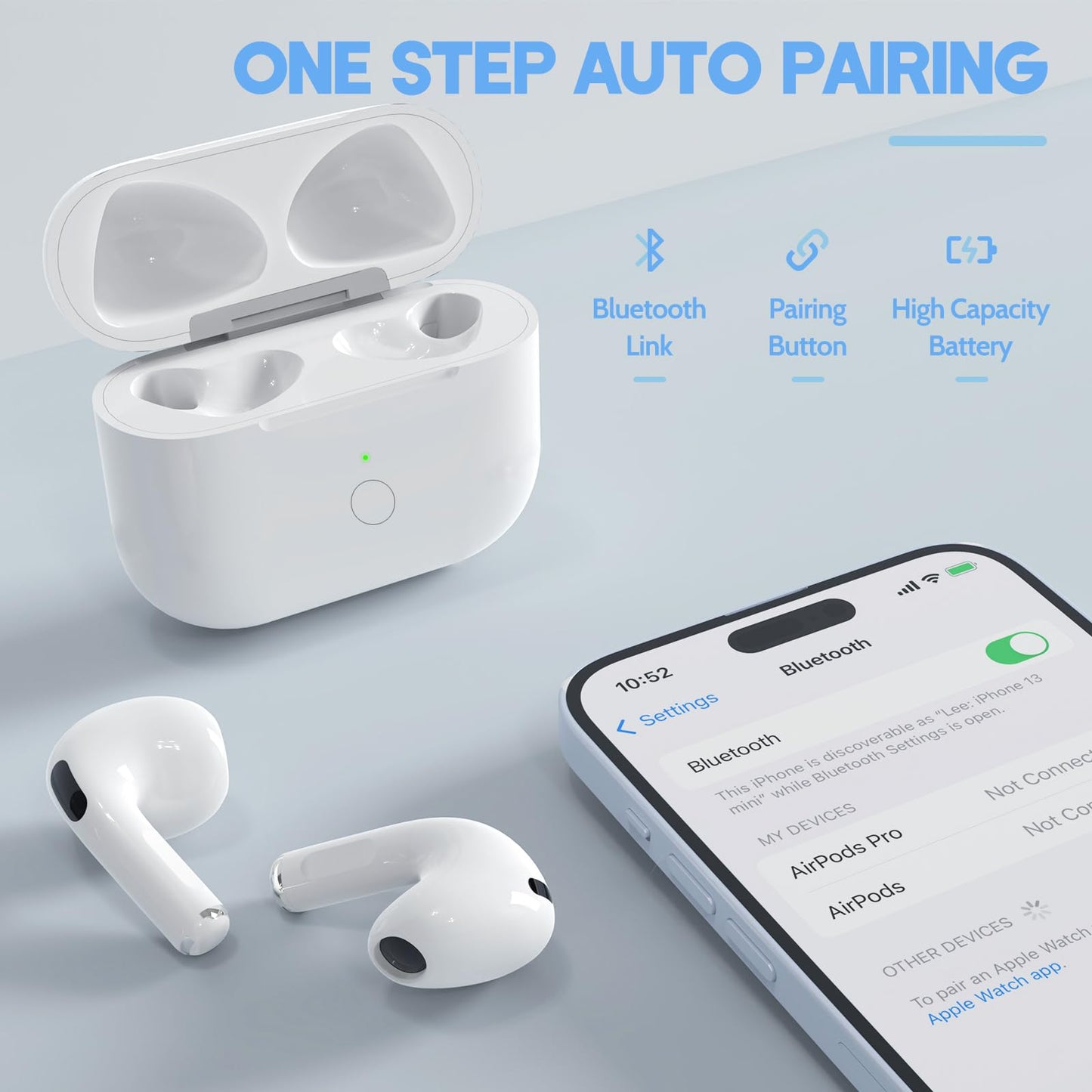 Wireless Charging Case for AirPods 4 Gen Only USB-C Port Charger Cases