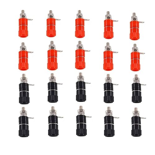 bnafes 4mm Banana Socket Kit Terminal Banana Binding Post Connector Jack Compatible for Arduino 10 Pairs
