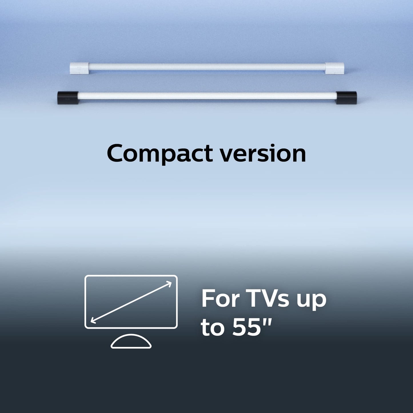 Philips Hue Compact Smart Light Tube, Black - White and Color Ambiance LED Color-Changing Light - 1 Pack - Sync with TV, Music, and Gaming - Requires