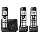 Panasonic Cordless Phone System, Expandable Home Phone with Call Blocking, Bilingual Caller ID and High-Contrast Display, 3 Handset - KX-TGD613B