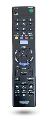 RMT-TX102U Replacement Remote Control for Sony TV RMT-TX100U RMT-TX300U 32R500C 40R510C 48R510C KDL40R510C KDL-55W800C KDL40R530C KDL-48W650D