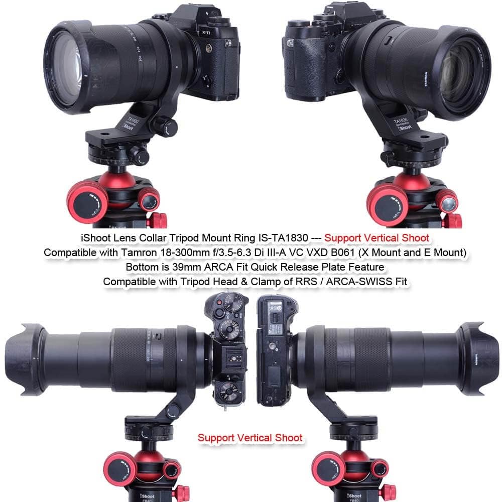 duomianshou Lens Collar Tripod Mount Ring Compatible with Tamron 18-300mm f/3.5-6.3 Di III-A VC VXD B061 (X/E Mount), Lens Support Bracket Holder