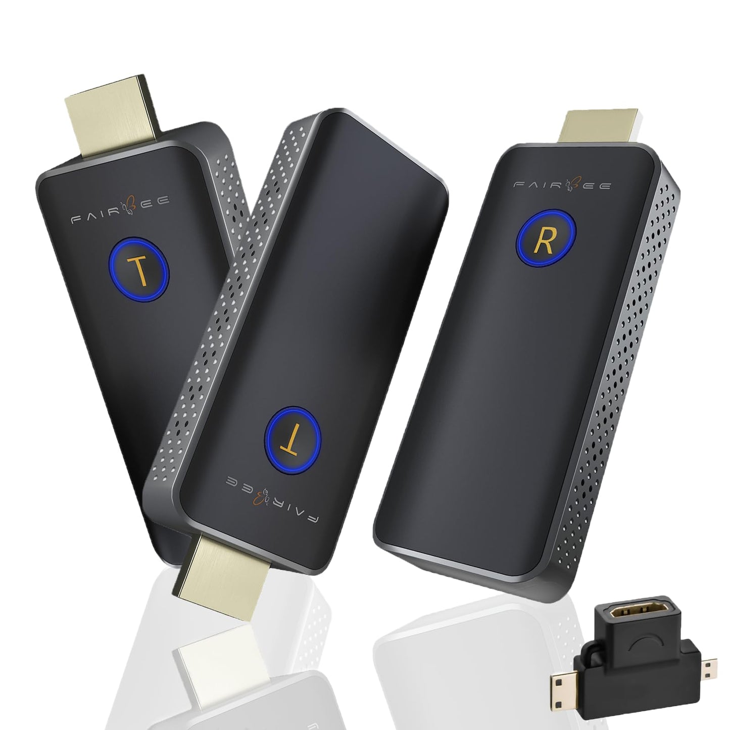 Wireless HDMI - Two Transmitters and One Receiver, Plug and Play, Full HD 1080P HDMI Sender and Receiver,Streaming Extender Kit to Monitor from