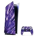 MightySkins Gaming Skin for PS5 / PlayStation 5 Digital Edition Bundle - Purple Wash | Protective Viny wrap | Easy to Apply and Change Style | Made in