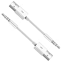 for iPod Shuffle Cable, 2-Pack 3.5mm Jack Plug to USB Charger + SYNC Data Replacement Cable Compatible for Apple iPod Shuffle 3rd 4th 5th Generation