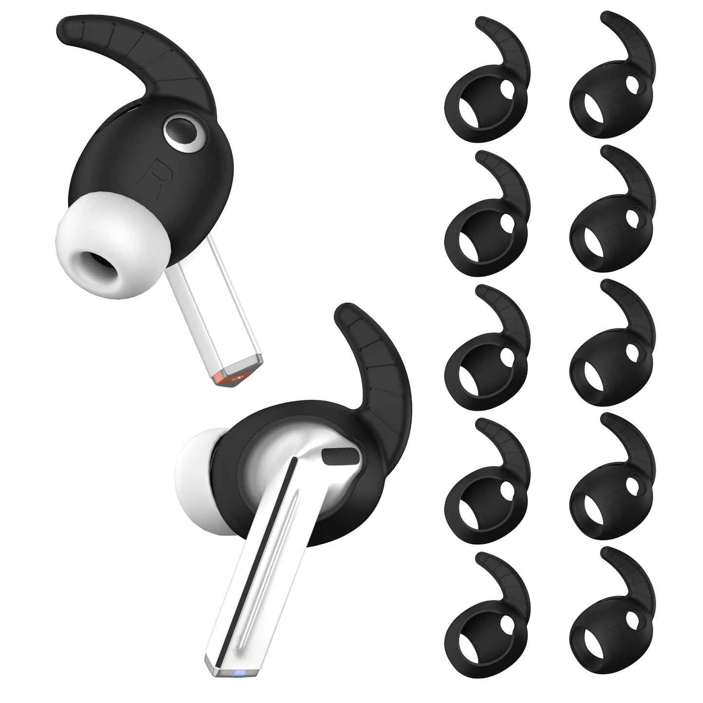 [5 Pairs] Ear Hooks Covers for Samsung Galaxy Buds 3 Pro, Sport Ear Tips Covers Silicone Anti-Slip Anti Scratches Galaxy Buds Pro 3 Earbuds