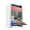 TNP Universal Video Game Storage Tower for PS5, PS4, PS3, Nintendo Switch, Xbox One, Xbox Series S/X - White Video Game Holder Organizer Stand with 12