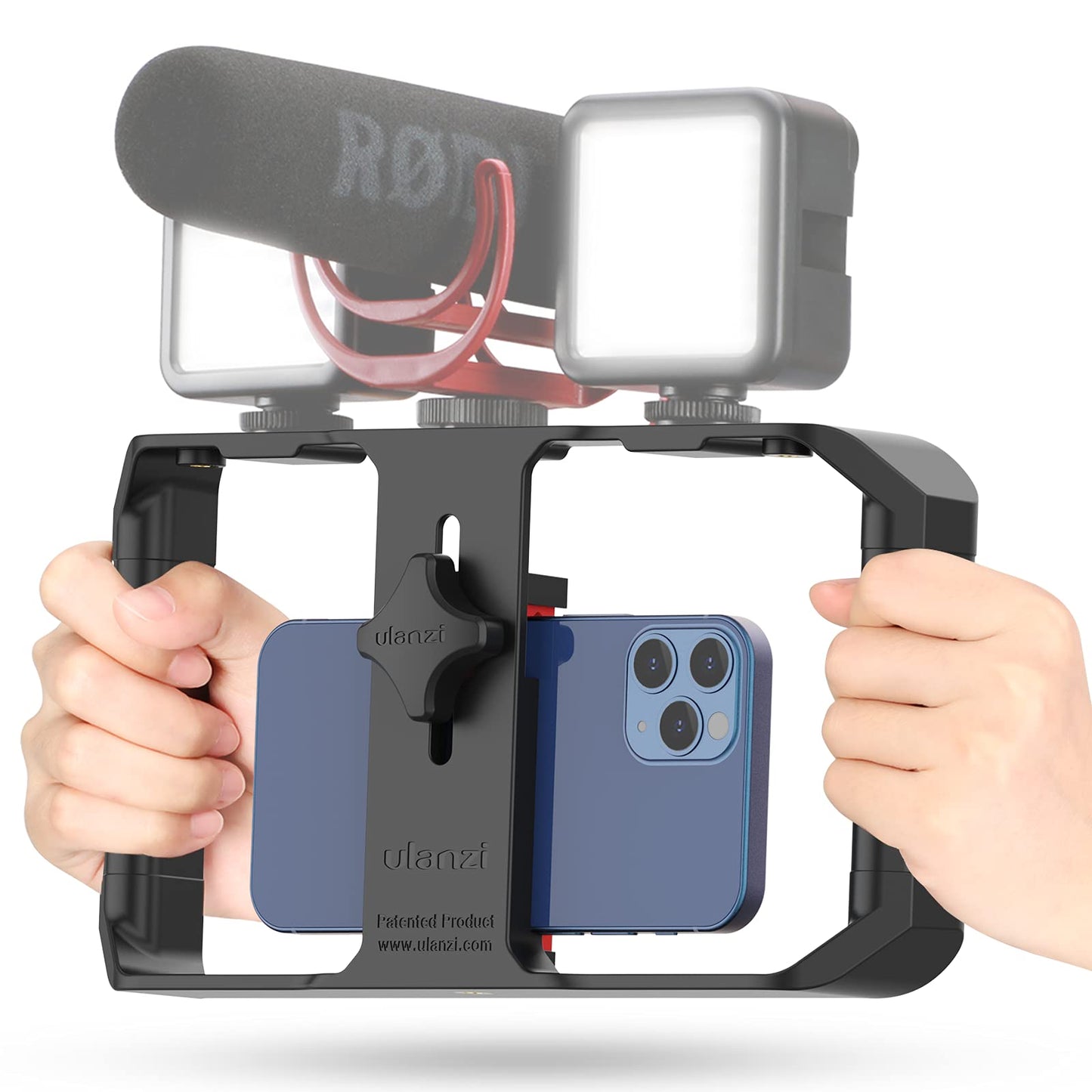 ULANZI U Rig Pro Smartphone Video Rig, Filmmaking Vlogging Case, Phone Video Stabilizer Grip Tripod Mount for Videomaker Film-Maker Video-grapher