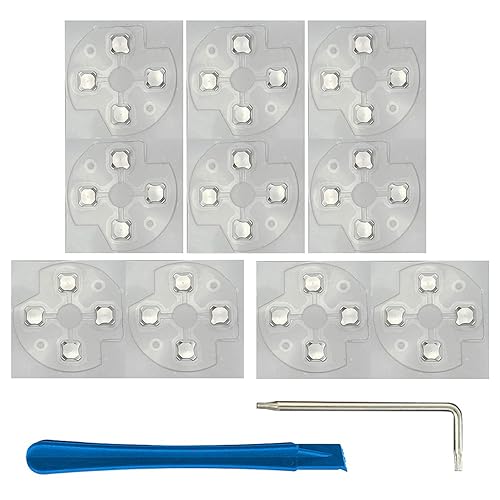 Onyehn D-Pad Button Conductive Film Sticker,Metal Dome Switch Sticker Replacement Kit for Xbox One Controller(10 Pack)