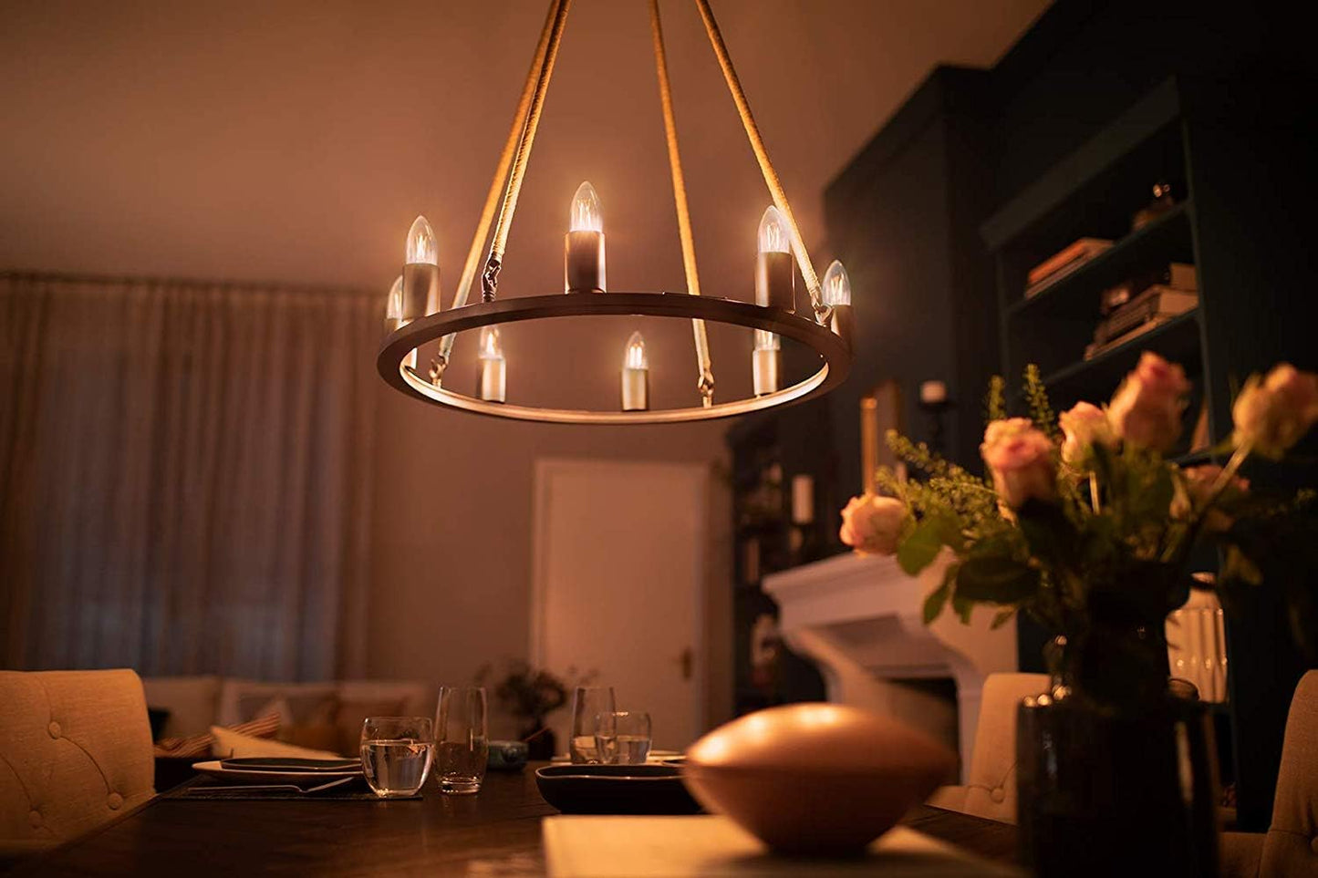 Philips Dimmable LED Bulb BA11 Candelabra (E12) Soft White 3.3w (40w Equivalent) Clear- Pack of 3