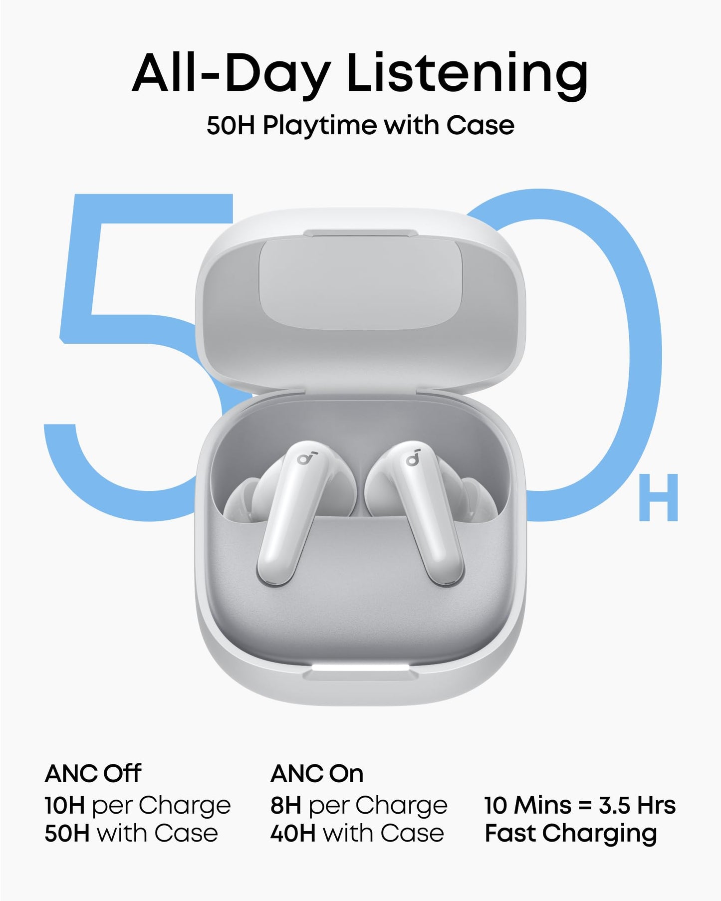 Soundcore P31i by Anker Translation Earbuds with Real-Time Adaptive ANC