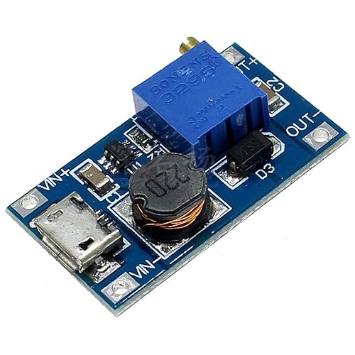 20pcs JacobsParts DC-DC Micro-USB Step Up Boost Module 2-24V Input 5V 9V 12V 28V Adjustable Output Power Converter MT3608