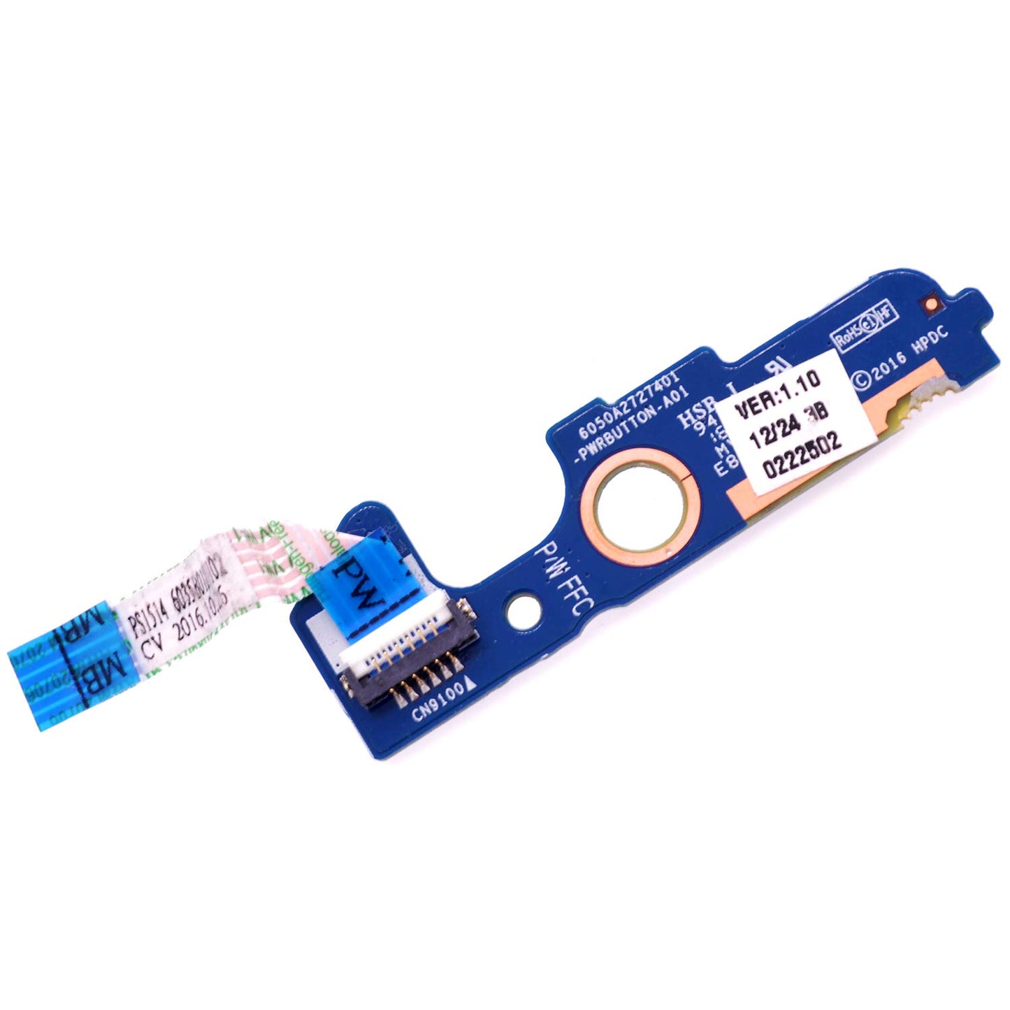 Deal4GO Power Button Board with Cable Replacement for HP Elitebook 755 G3 850 G3 745 G3 840 G3 Zbook 15U G3 14U C3 6050A2727401 6035B0129102