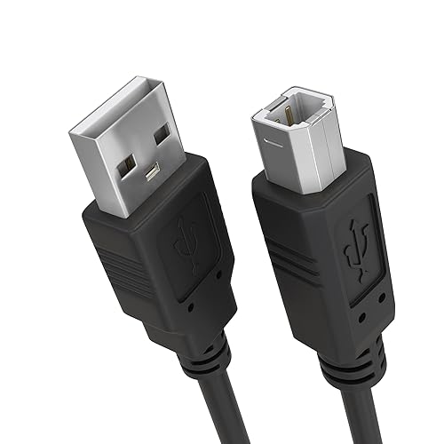 Cmple - USB Printer Cable USB 2.0 A Male To B Male USB Cord for Printers, Scanners, External Hard Drives Camera - 3 Feet, Black