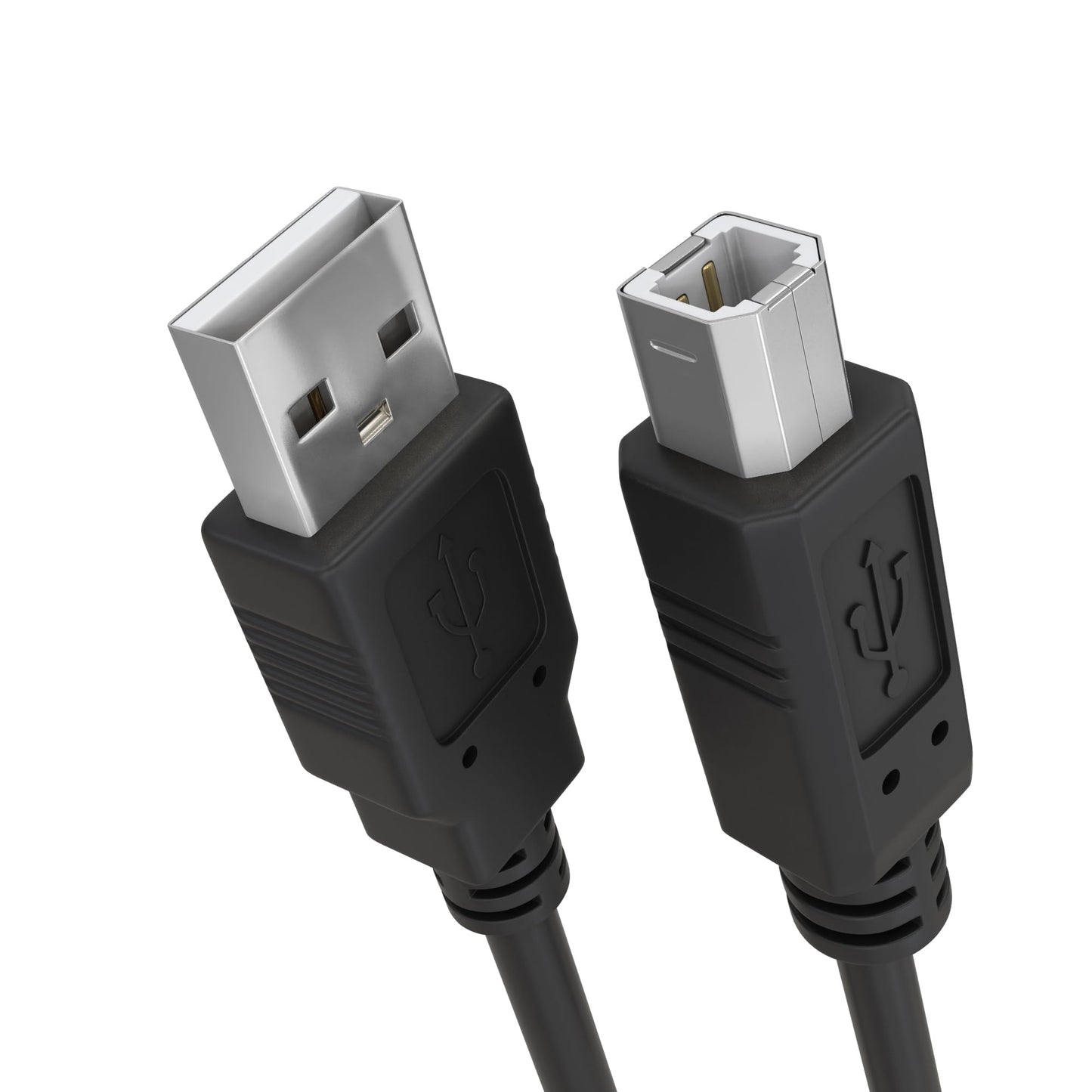 Cmple - USB Printer Cable USB 2.0 A Male To B Male USB Cord for Printers, Scanners, External Hard Drives Camera - 3 Feet, Black