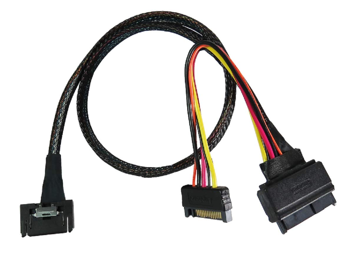 PCIe Gen4 Gen-Z 1C Male to U.2 (SFF-8639) Cable - 50CM | High-Speed PCIe Gen4 Cable for Seamless Connectivity and Fast Data Transfer| Durable Gen-Z 1C
