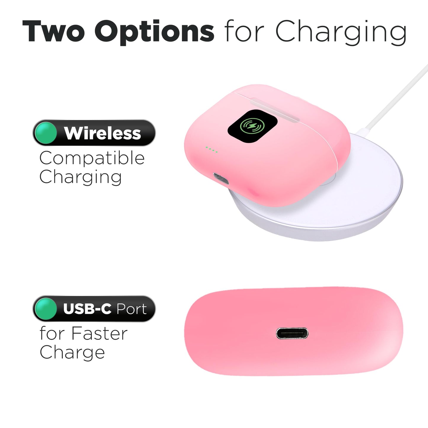 MyJoy Classic Sweatproof Wireless Bluetooth Earbuds, Dual Microphone, IPX5 Noise-Reducing Commute & Workout Earbuds with 7-Hour Playtime, Pink