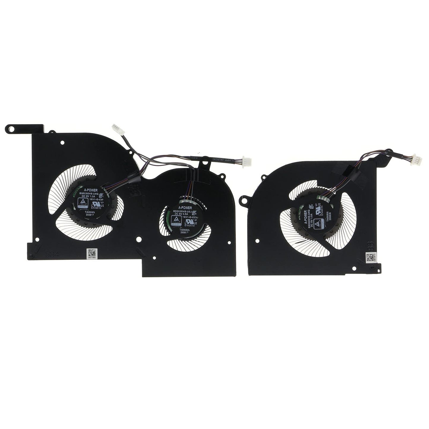 Replacement CPU+GPU Cooling Fan for MSI GS66 WS66 Stealth 10SD 10SE 10SF 10SFS 10SGS MS-16V1 BS5005HS-U4Q BS5005HS-U4J 16V1-G-CW 16V1-G-CCW