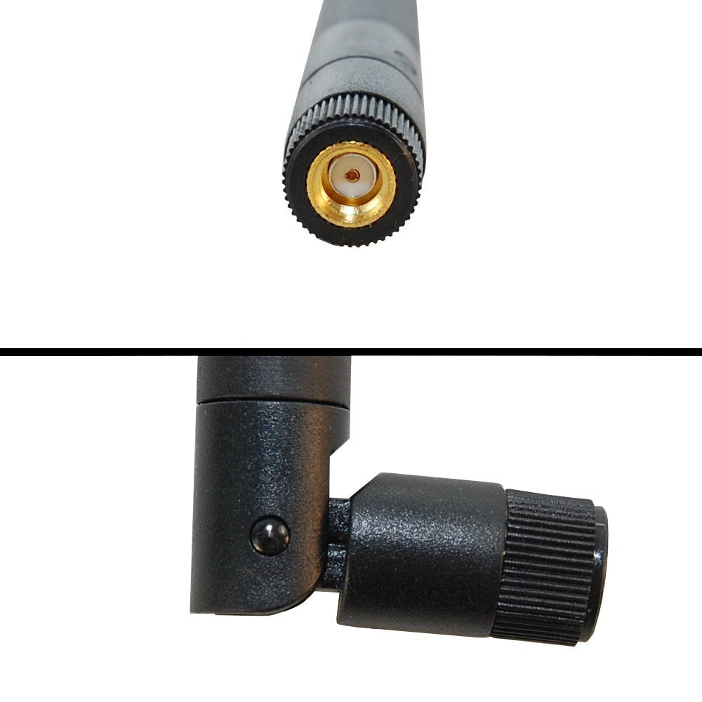 HQRP KIT: WiFi Booster Wireless Antenna Plus RP-SMA Male to Female RG174 Antenna Socket Base Compatible with D-Link Antenna DWL-7100AP / WDA-1320