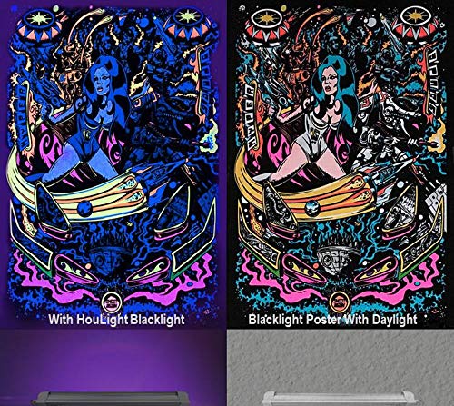 HouLight LED Blacklights, 6W LED Tube for Black Light Bulbs Replacement, Black Light Poster, UV Art, Bedroom, Halloween and Blacklights Parties