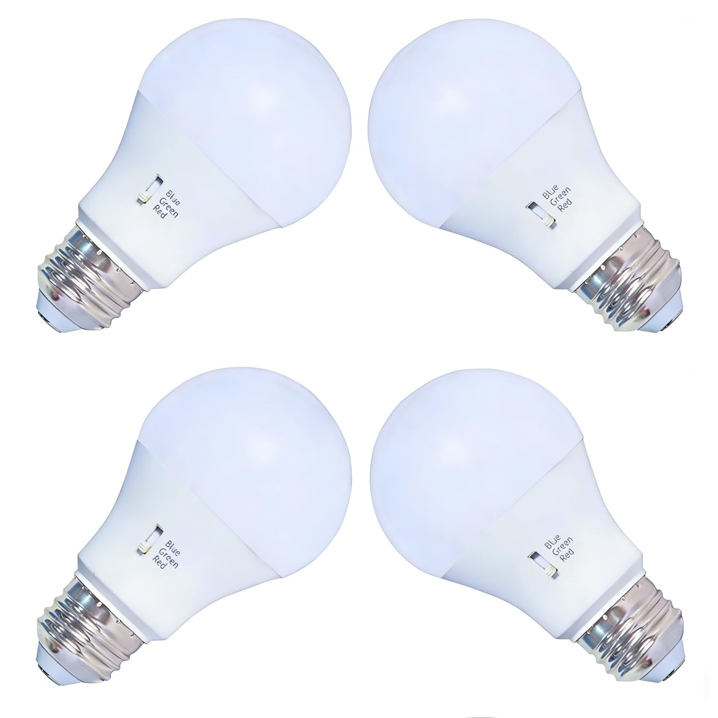 xmpuertai LED Color Changing Light Bulb, A19 9W, 3 Color Modes,60 Equivalent, Energy Saving, Ideal for Home, Party, and Ambient Lighting (4 Pack)