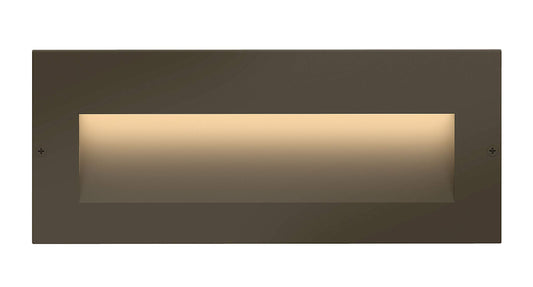 Hinkley Taper 1565BZ Wide Horizontal 12v Landscape Step Light, Aluminum, Low Voltage, Recessed Mount, Integrated LED, Safe for Wet Conditions, Bronze