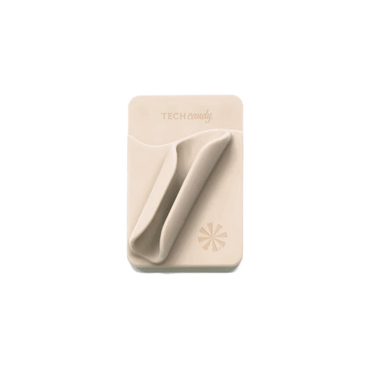 Tech Candy Bare Necessities Phone Back Pocket, Natural - Universal, Suction Cups - Holds Money, Credit Cards, Lip Gloss, & More - No Residue