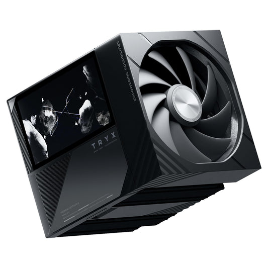TRYX TURRIS 620 CPU Air Cooler 5.0" IPS Customizable Screen 280w TDP Dual Tower CPU Cooler Reflow Soldering with Display Powered by KANALI