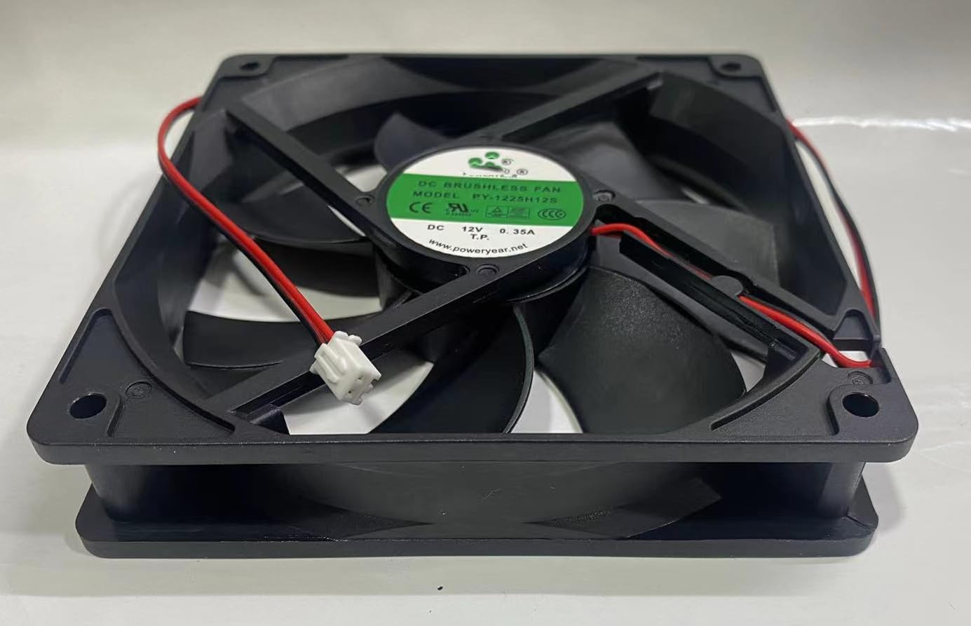 Qideyipe PY-1225H12S Ice Maker Fan PY-1225H12S DC Fan PY-1225H12S DC12V 0.35A 12CM 120×25mm 2-Wire Cooling Fan